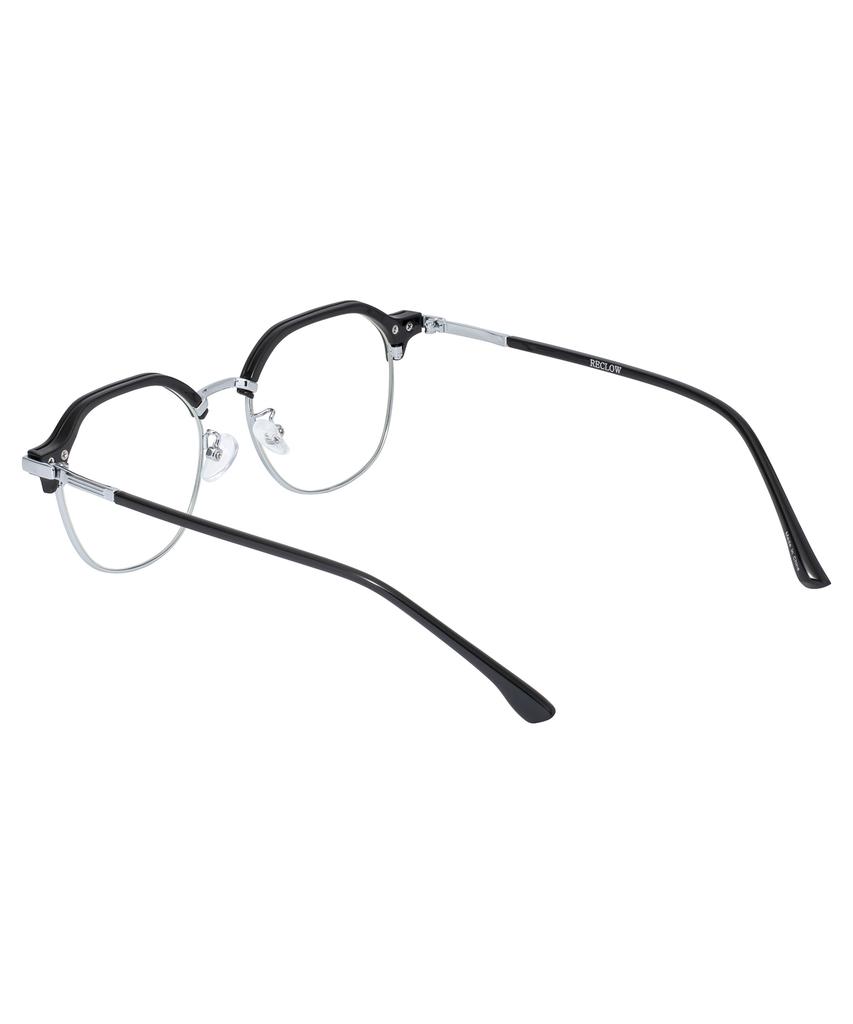 Likkeullou Rc Fbb82 Black Silver Blue Light Glasses