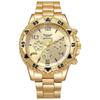 2023 Trendy Men's Casual Alloy Watch with Faux Chronograph and Steel Band