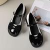 Spring and Autumn New Round Head Retro Bow Small Leather Shoes Women's Shoes Mary Jane College Style Women's Single Shoes
