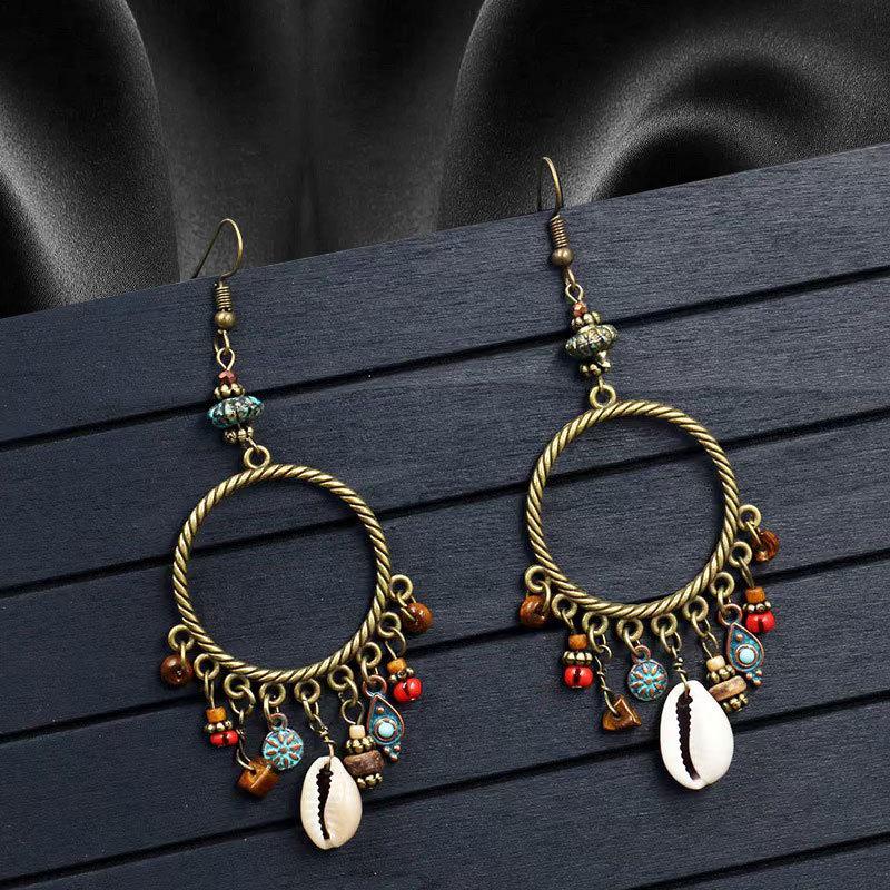 Bohemian Ethnic Tassel Earrings - Tribal Style for Holiday Travel Photography