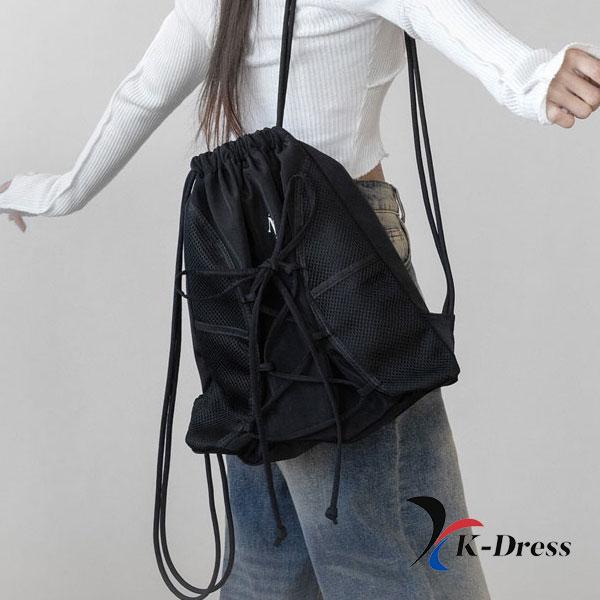 Turnbeutel-Rucksack aus Nylonnetzgewebe (2 Farben)