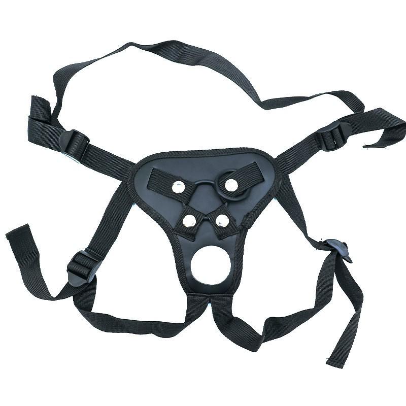 Unisex Leder-Latex-Hose mit eingebautem Dildo