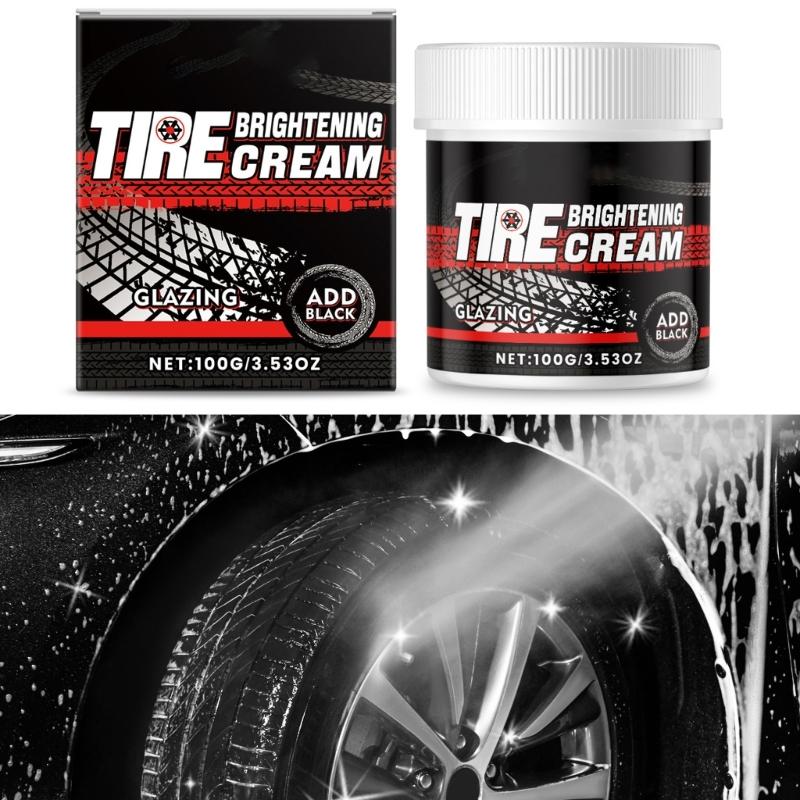 Tire Polishing Wax 100G Tire Maintenance Paste Delivers Lasting Shine & Protection for Car Owners & Maintenance Pros