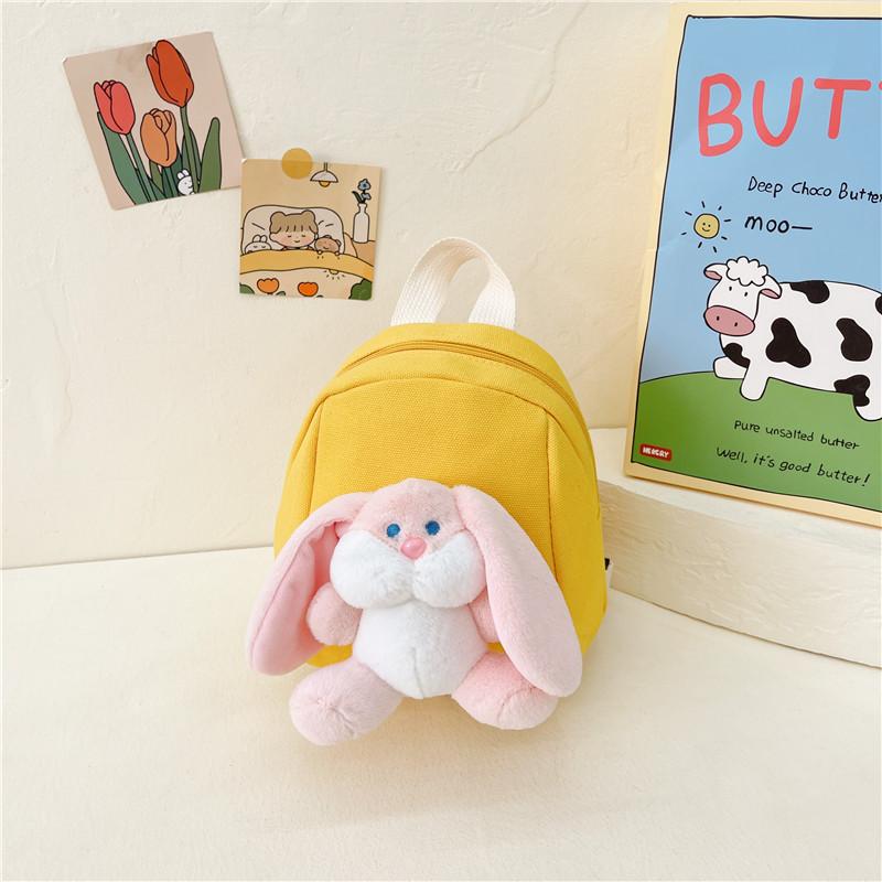 Plush Cute Cartoon Rabbit Doll Decoration Children Backpack For Preschoolers