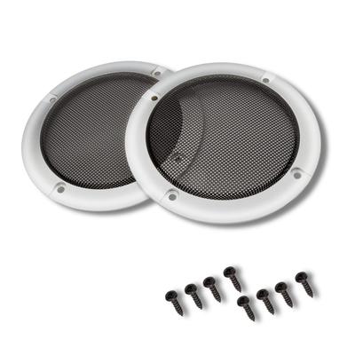 ENN LLC Car Speaker Set of 2 Grills, 66/95/124/153/184/225/274mm, (Silver, 274mm)