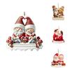 4PCS Acrylic Santa Couple Ornament Growing Old Together Christmas Tree Ornaments  Christmas Tree