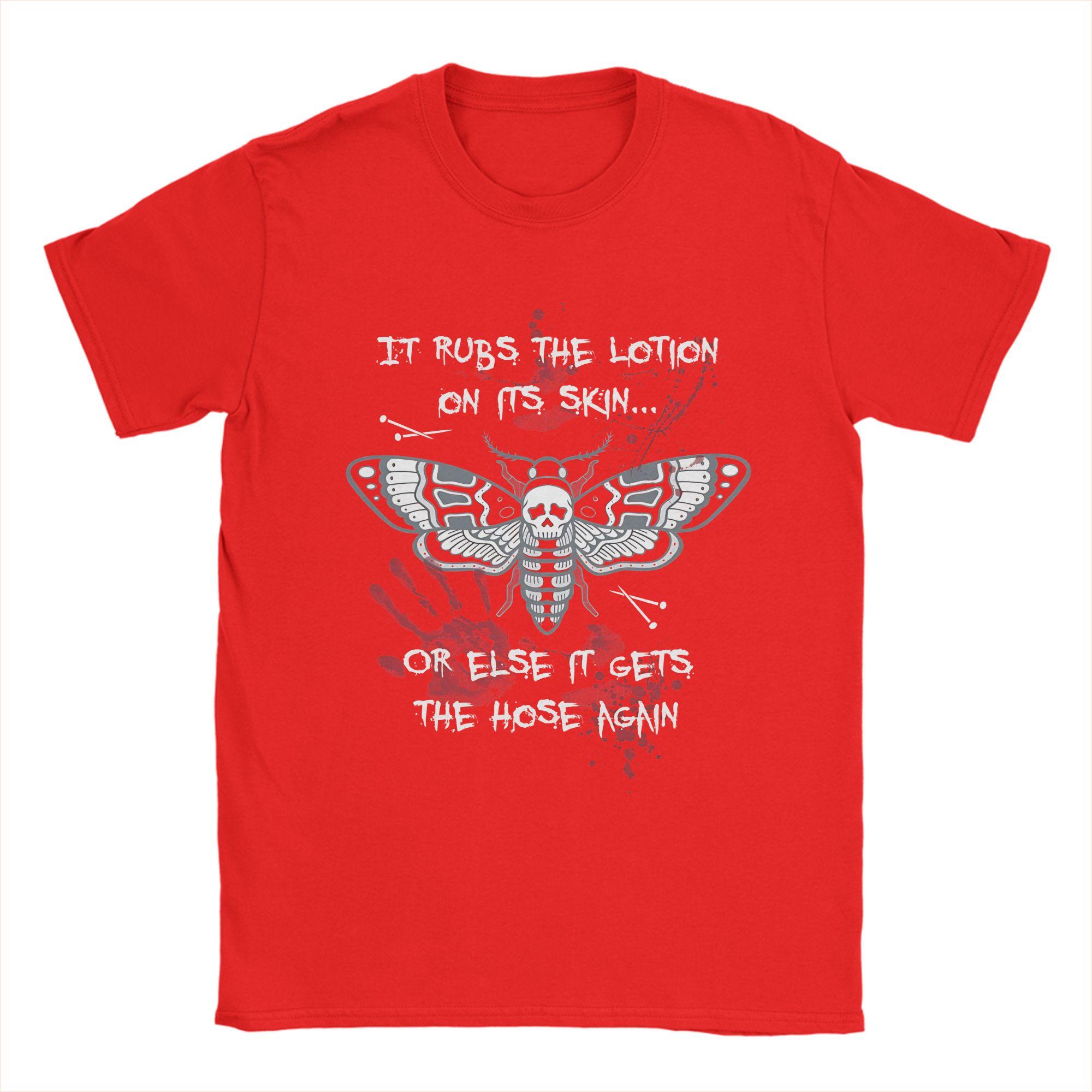 Unisexs Death Head Moth Horror T Shirts Silence Of The Lambs 100 Cotton Tees Summer TShirt ONeck Harajuku Tshirt 4XL 5XL 6XL S