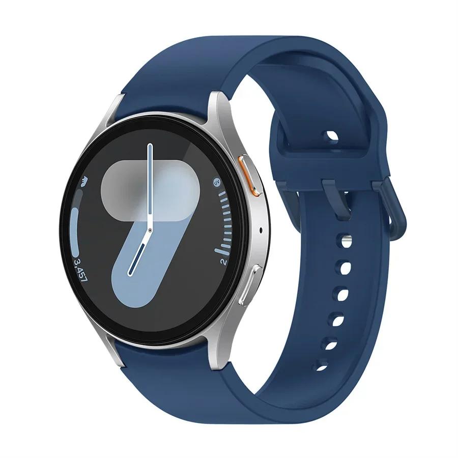 Silicone Strap For Samsung Galaxy Watch 7 6 5 4 44mm 40mm 5 45mm 20mm Bracelet Galaxy Watch6 4 Classic 47mm 43mm 46mm 42mm Band