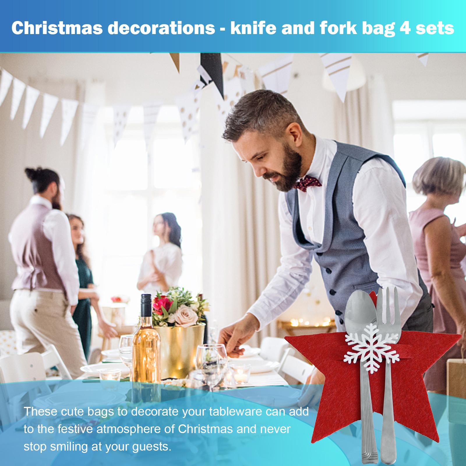 

Ltervoercaern Weihnachtsbesteckhalter, Geschirr Utensilienhalter Besteck Me