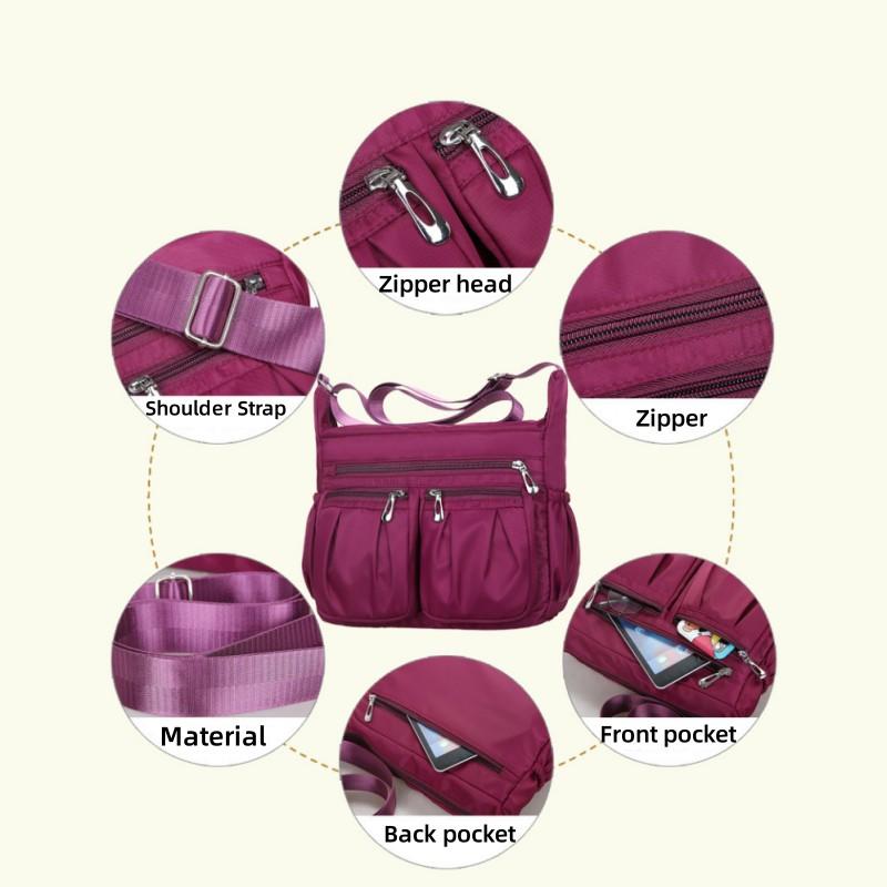 Casual Women Shoulder Messenger Bag Oxford Waterproof Zipper Handbags Package Female Large Capacity Travel Crossbody Bag