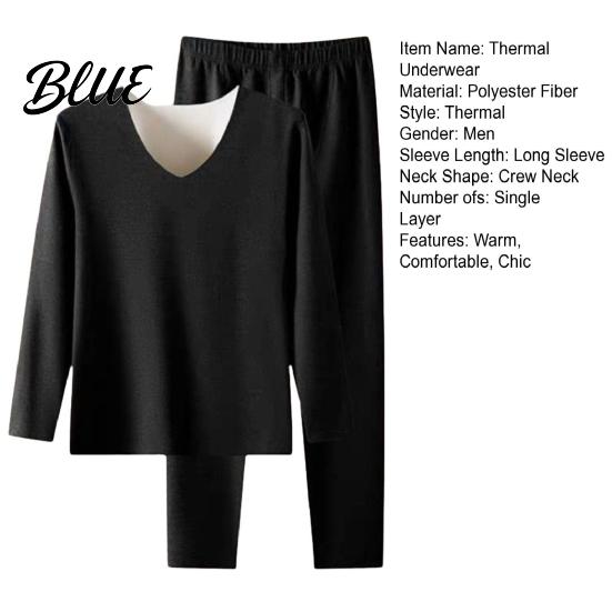 Thermal Clothing Set Men's Underwear Fleece Lined Long Johns Winter Warm Insulated Base Layer Shirts And Pants for Cold Weather Undershirt