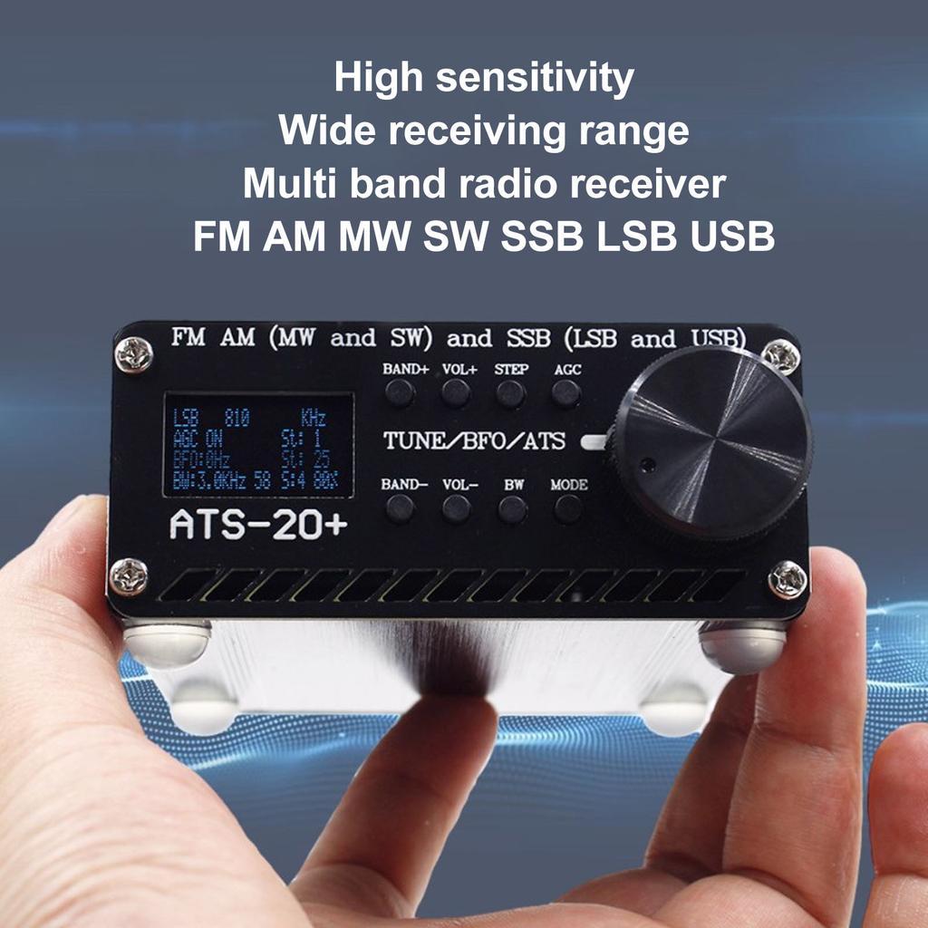World Band Digital Receiver Radio Receiver ATS 20+  Digital Demodulation Technology Easy To Read for Home for Kitchen