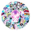 50 Holographic Skull Stickers for Luggage, Scooters, Tablets, and More