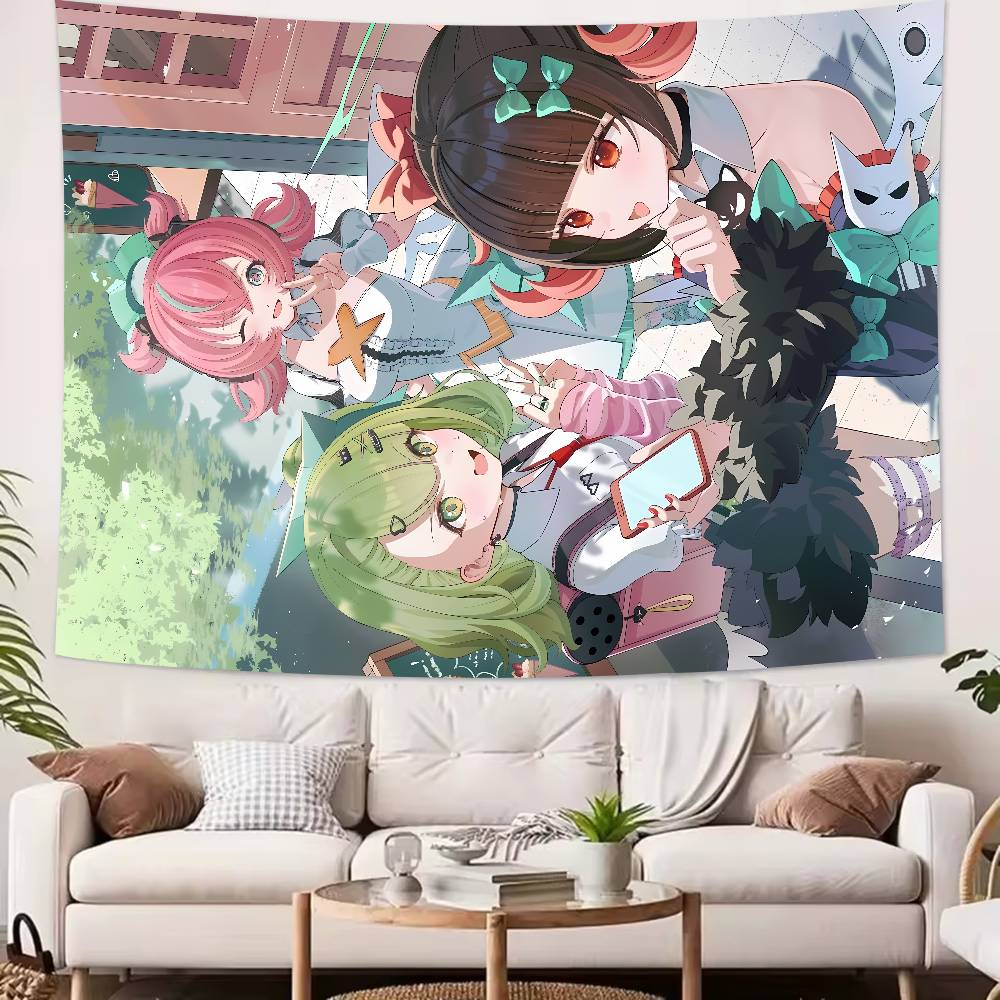 Kawaii Hot Girl Aria Sunna Tapestry Decoration Bedroom Dormitory Background Cloth Holiday Home Party Living Room Club Tapestry