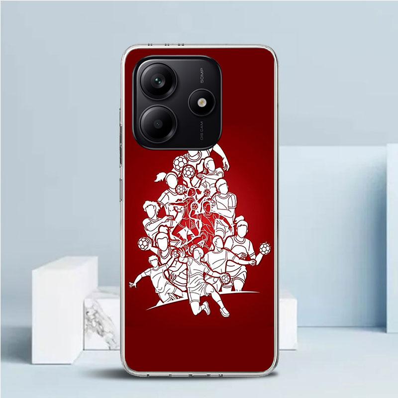 

Handball Sport Soft Cover for Xiaomi Redmi Note 15 14 13 12 Pro Plus Phone Case 14S 11S 11T 11E 10S 10 4G Pattern Shell Redmi No Redmi Note 14S