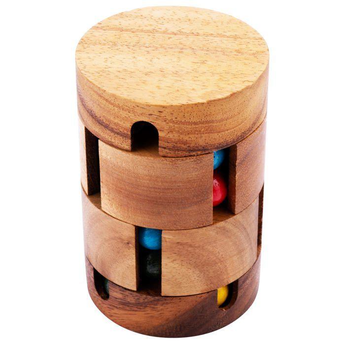 Wooden Puzzle - Engelhart - REVOLVE - Difficult Level - 1 Piece - 7.1 X 7.1 X 10.5 Cm