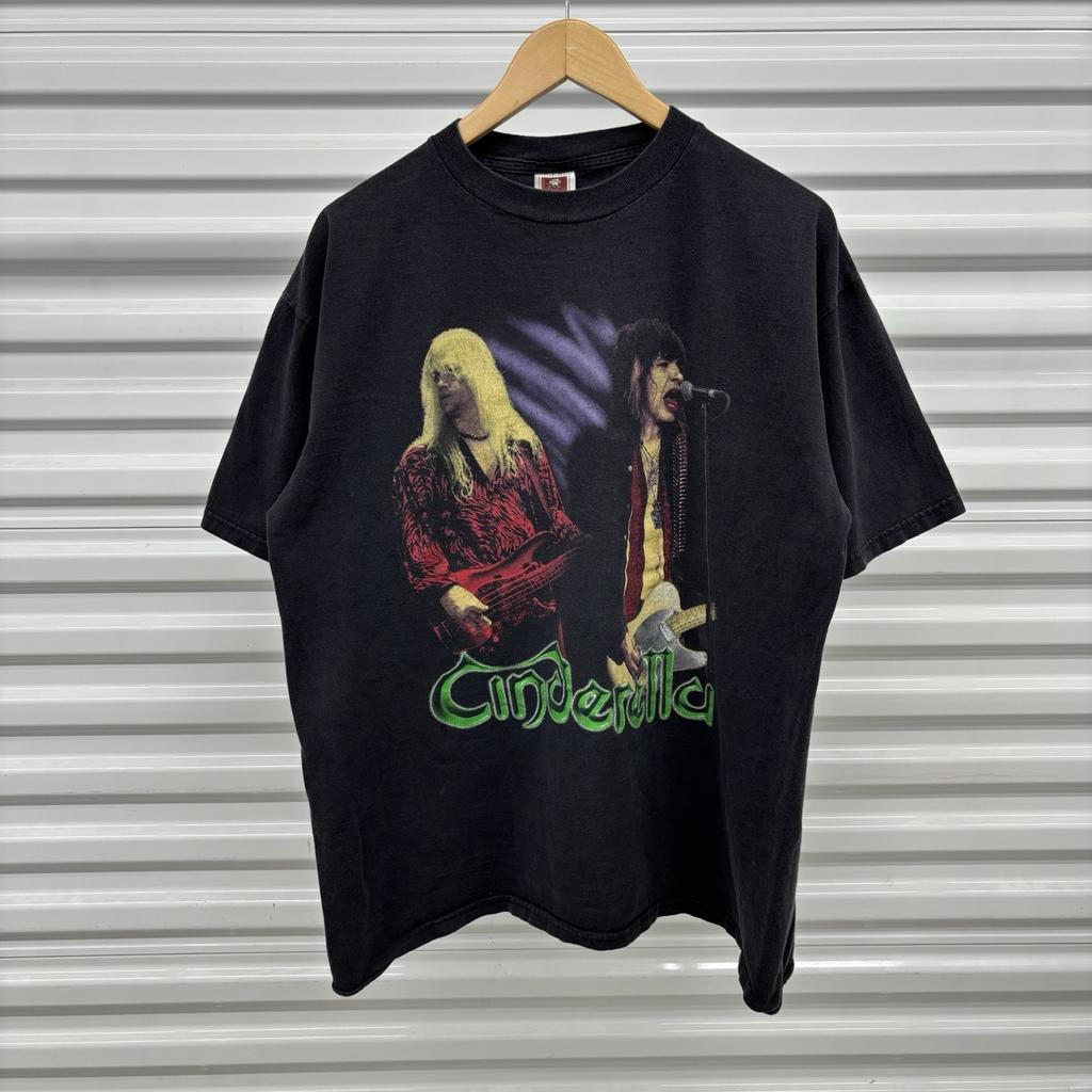 Maglietta Vintage Unisex a Maniche Corte con Stampa Doppia Faccia di Cenerentola XL