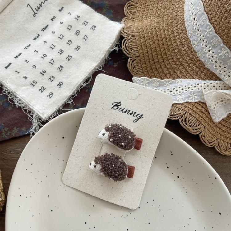 Lovely Animal Theme Hair Accessories Set For Girls Hairpins Handmade Fabric Barrettes