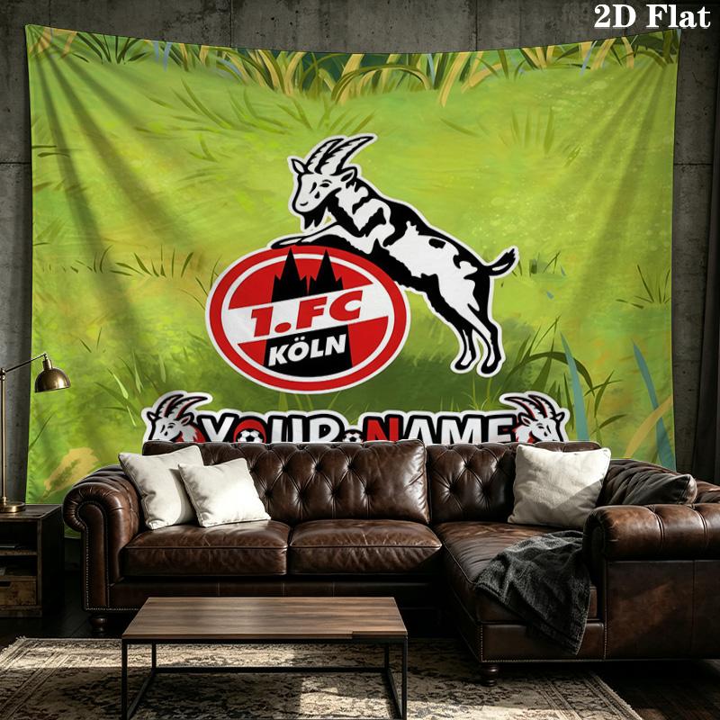 Custom Name 1.FC Köln Printed Tapestry – Wall Hanging for Bedrooms, Dorms, and Home Decor