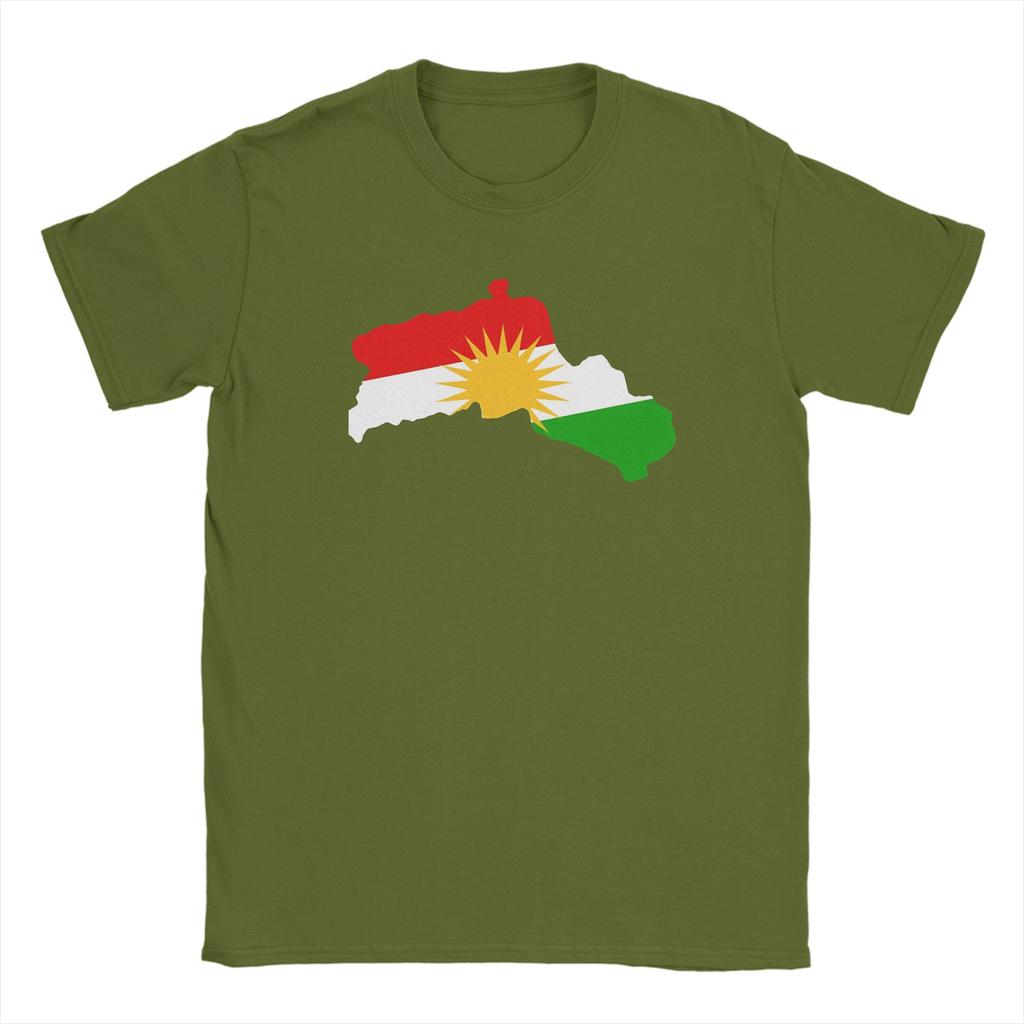 Kurdistan Map TShirt for Unisex Amazing Cotton Tee Shirt Crew Neck Short Sleeve T Shirt Original Tops
