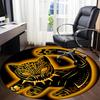 1pc Leopard Cat Office Round Area Rug,  Mat Suitable ForOffice, Under Office Chairs Bedroom Living Room Home Decor, Room Deco