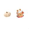 Enchanting Pumpkin Cat Clock Pillow for Kids Bedroom Sofa And Kitchen Decor Silent Wall Hanging