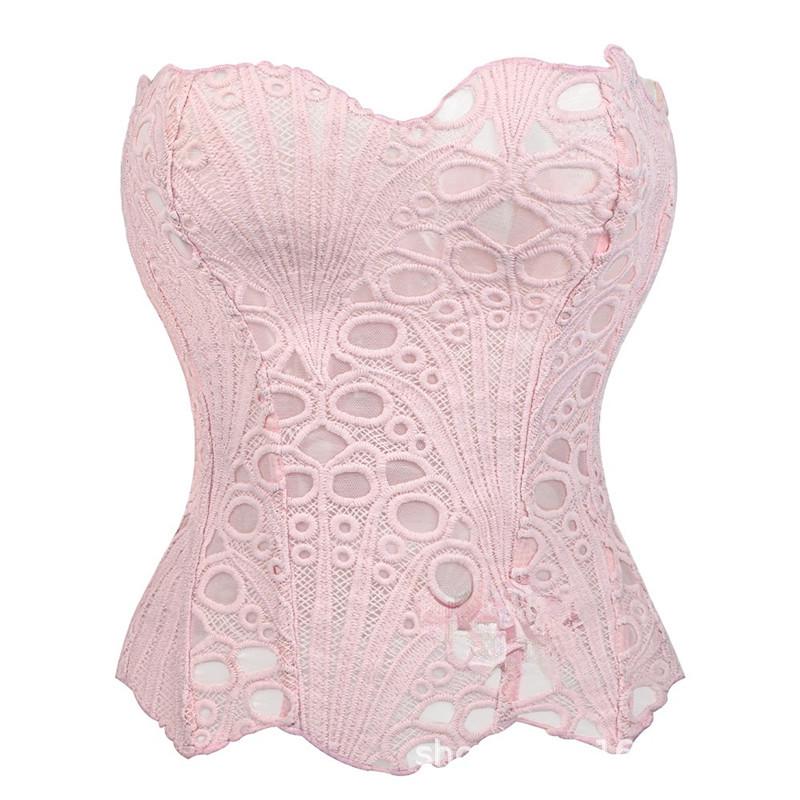 Flower Fairy Bestseller: Irregular Lace Mesh Double Layer Fishbone Court Corset