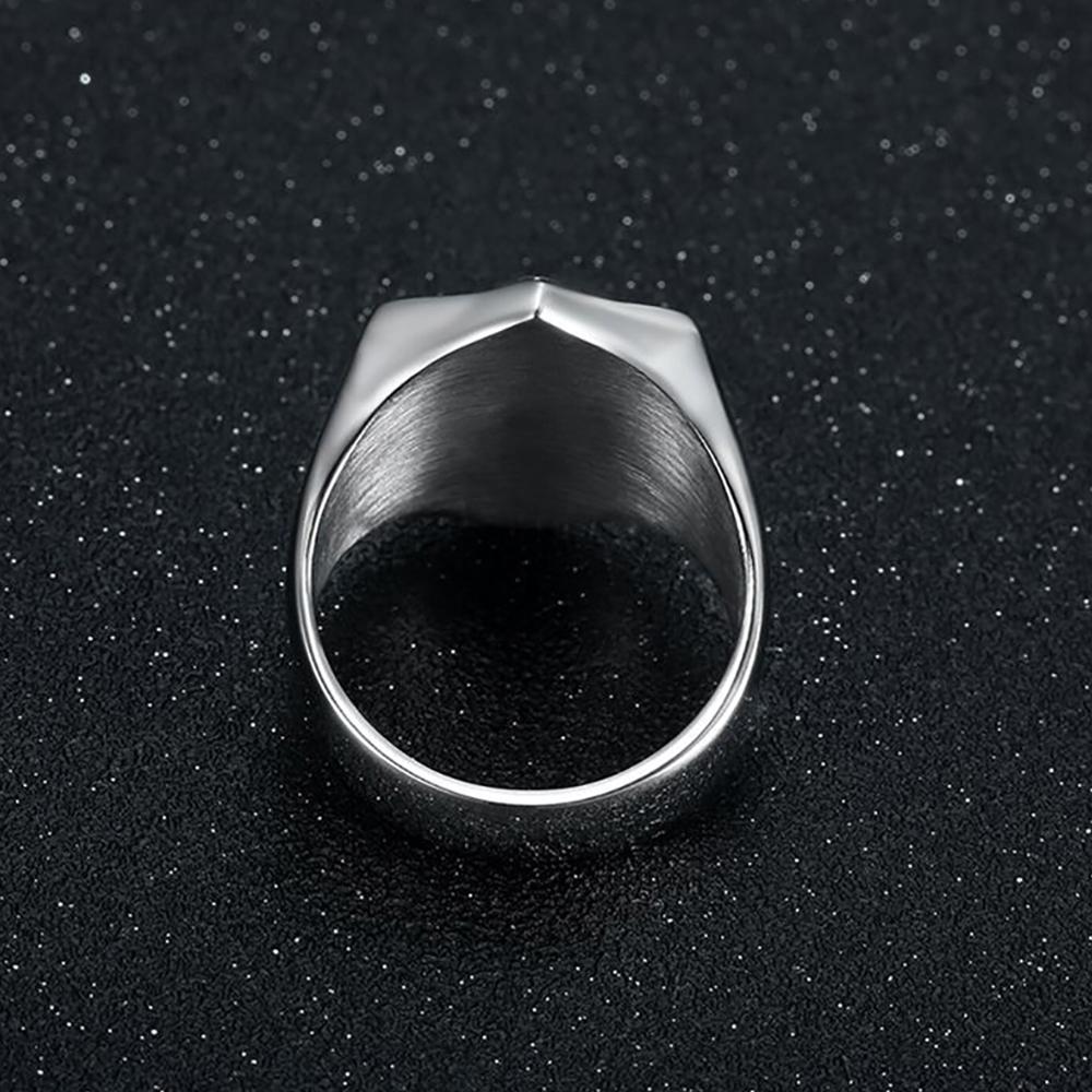 Vintage Stainless Steel Knights Templar Rings for Men Women Hip Hop Shield Sword Shaped Warrior Ring Punk Amulet Jewelry Gifts