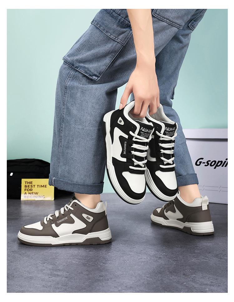 Herren Atmungsaktive High-Top Sneaker im koreanischen Stil - Trendig, vielseitig, lässige Schuhe mit dicker Sohle