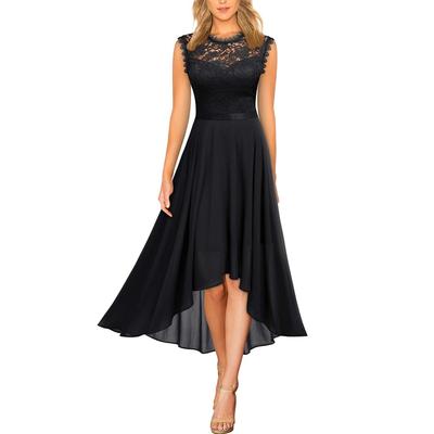 Vestido de Cintura Feminino da Moda Vestido de Renda para Noite