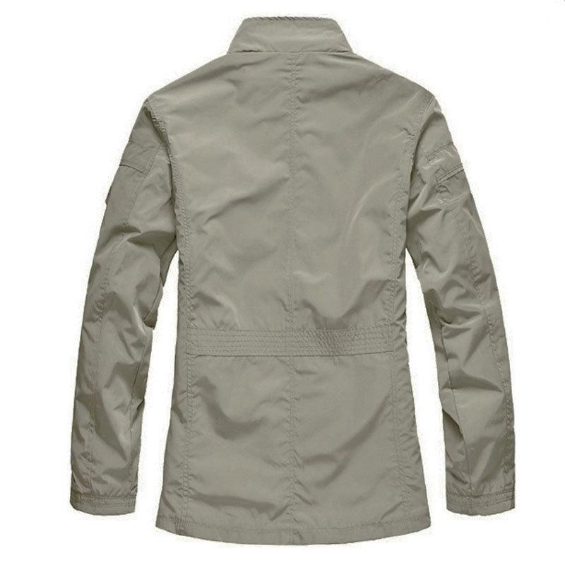 Giacca a vento da uomo taglie forti slim fit di media lunghezza 2026 - Trench casual in cotone per primavera/autunno