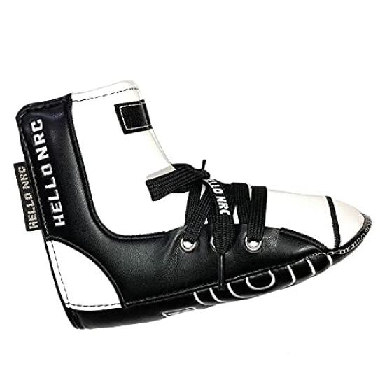 Putter-Abdeckung, Kopfabdeckung, kompatibel mit Odyssey 2 Ball, magnetischer Typ, für Mallet, kompatibel mit Scotty Cameron Odyssey, für Pin-Typ-Sneaker (Schwarz