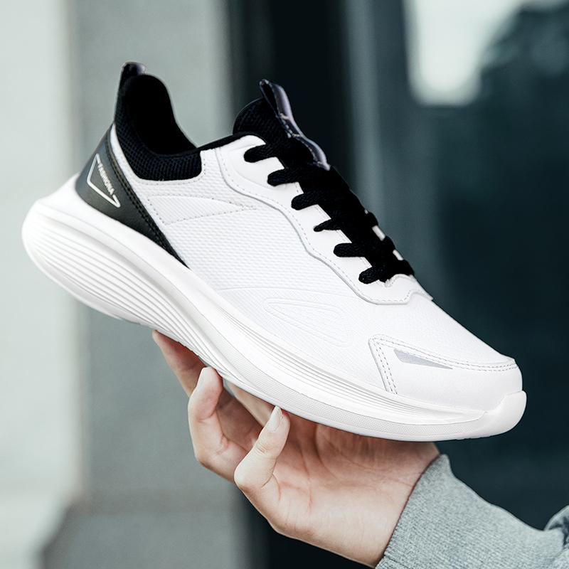 Sneaker Man Leather High-quality Casual Breathable Flat Non-slip Tennis Shoes Outdoor 2024 Trendy Walking Shoes for Men