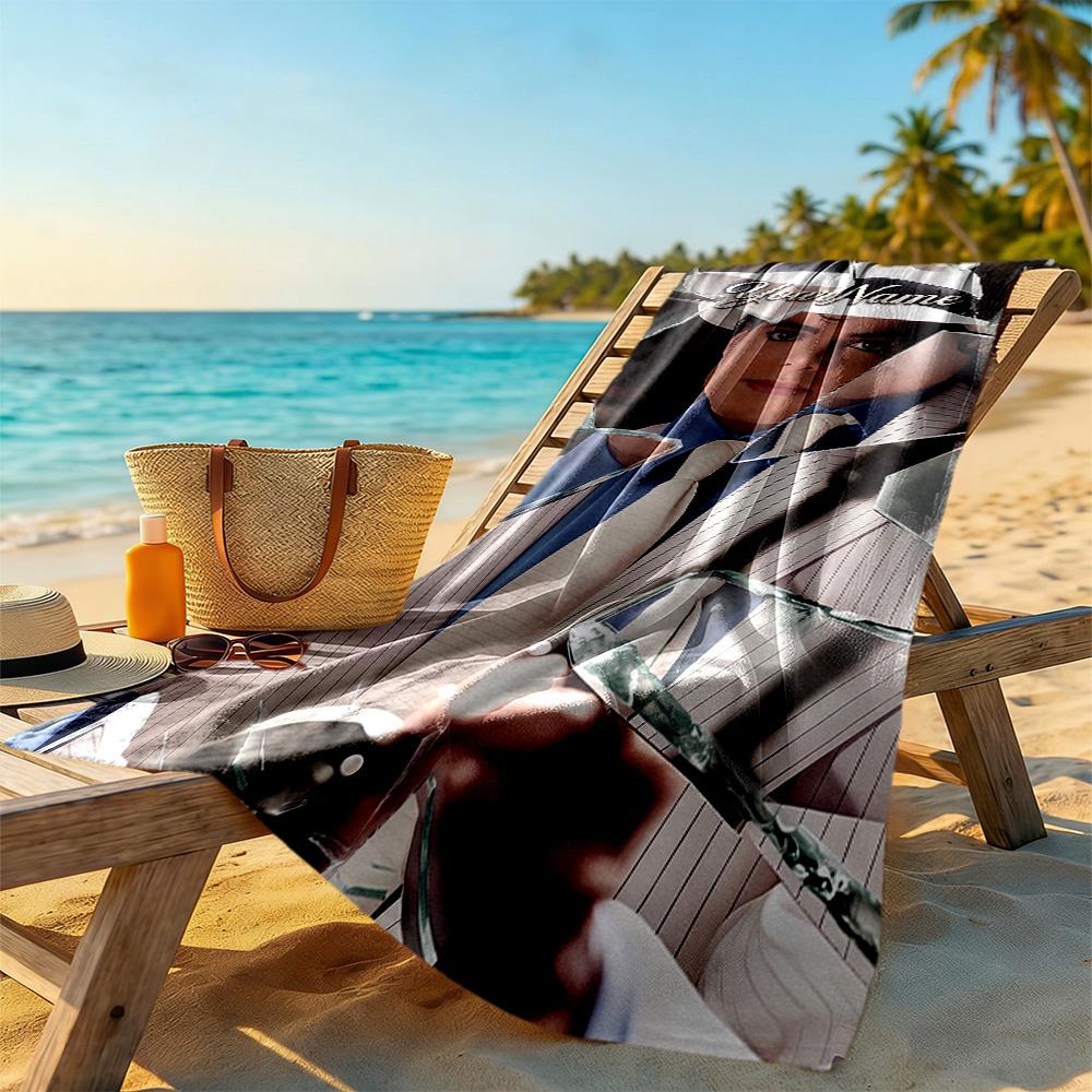 Michael Jackson Personalized Name Beach Towel High Absorbency & Quick-Dry Suitable for Swimming Gym Camping Yoga Vacation