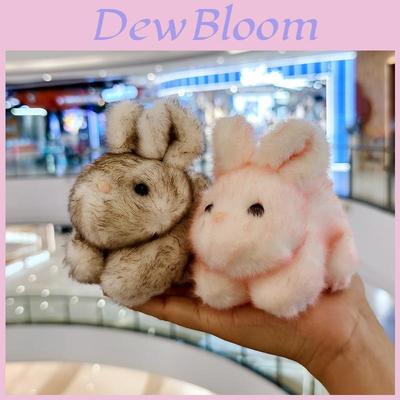 Cartoon Cute Vertical Ear Rabbit Plush Keychain Soft Toy For Bag Decoration