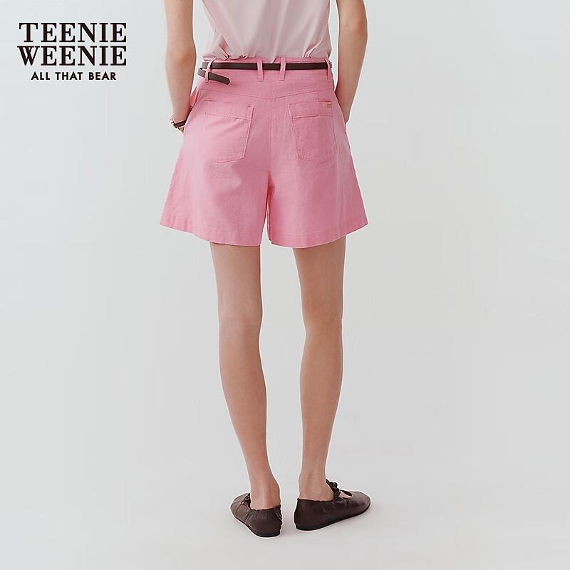 Teenie Weenie Women's Linen Blend Casual Shorts