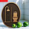 Retro Wooden Toilet Sign - Unique Bathroom Decorative Plaque - Ideal Hanging Ornament for Wall Decor