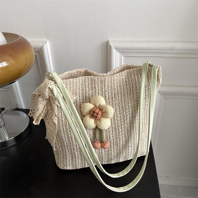 Pc Woven Bag With Magnetic Closure For Daily Street Style Fashion