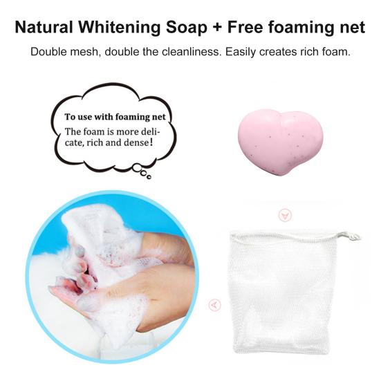 Yousheng 80g Whitening Soap Anti-Milben-Duftende, leicht schäumende Pfirsich-Glättungsseife für zu Hause