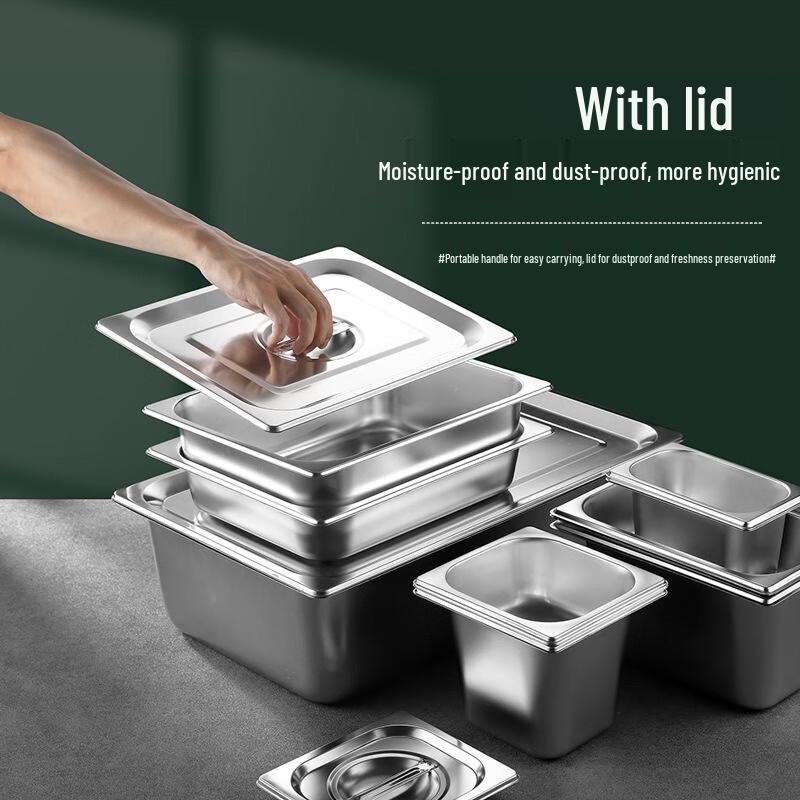 Cooker King 304 Stainless Steel Rectangular Food Pan