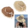 Stylish Summer Wide Brims Straw Hat With Pineapple Lace Bowknot For Women Breathable Outdoor Beach Sun Protection