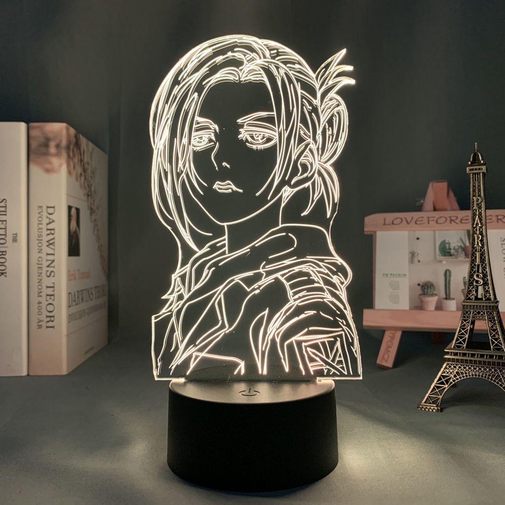Attack On Titan Levi Mikasa Eren USB 7 Colors LED Night Light