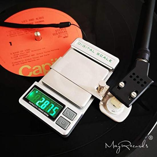 Digital Stylus Pressure Gauge for LP Record High Up to 100g Players, Turntables, 0.005g Accuracy,