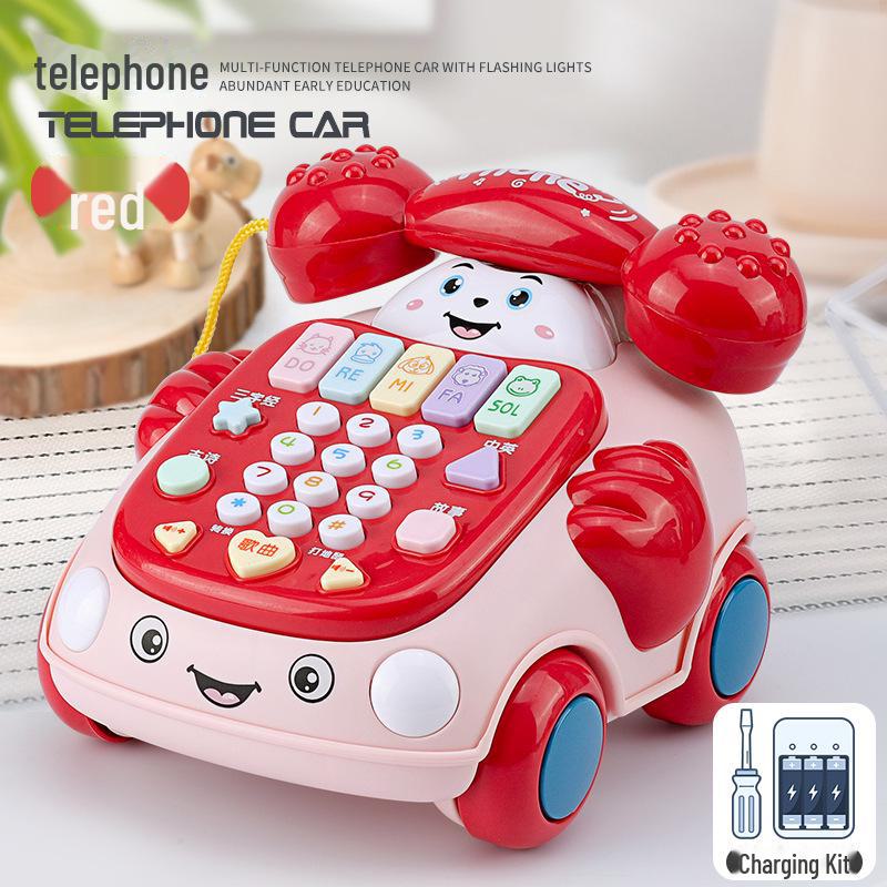 Giocattolo educativo retrò per telefono musicale per bambini da 0 a 3 anni