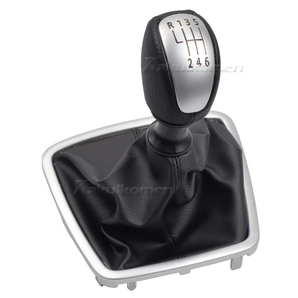 Für Renault/Laguna MK3 2007-2014 PU 6 Geschwindigkeit Manuelle Getriebe Schaltknauf Leder Hebel Shifter Hand Ball 2008 2009 2010 2011 2012 2013