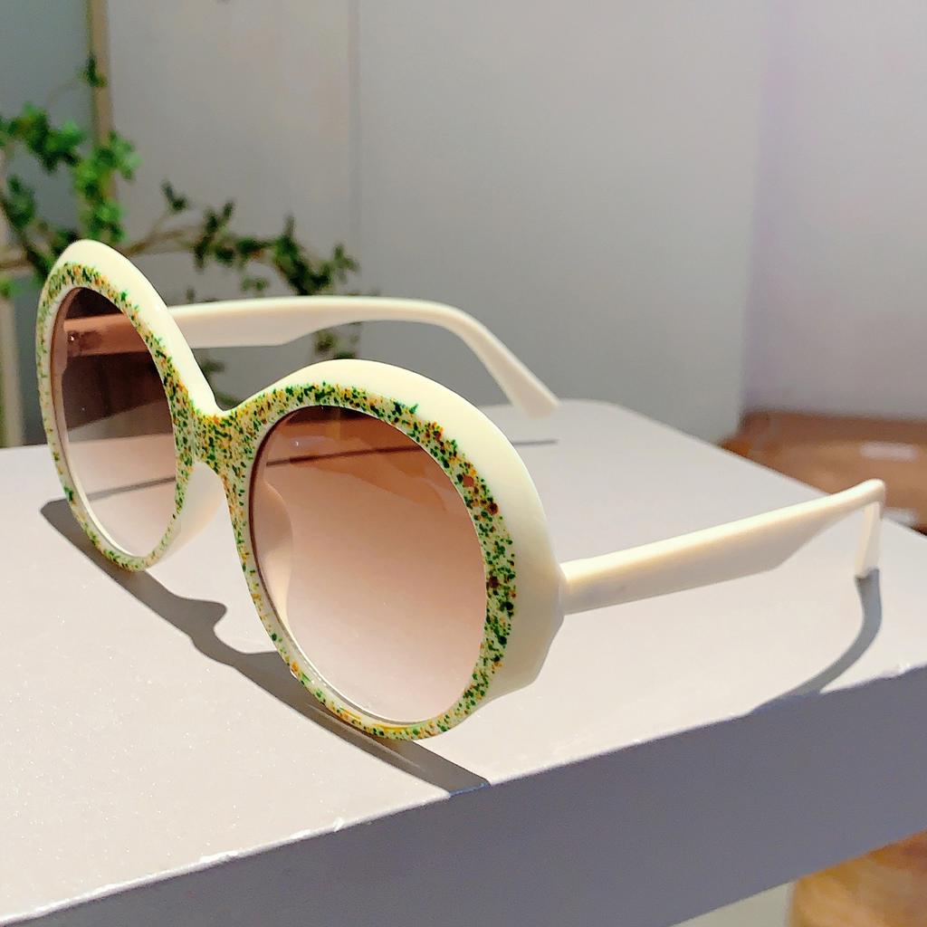 Vintage Round Sunglasses Women Fashion Gradient Multicolor Outdoor Shades Ins Trendy Stylish Brand Design Sun Glasses