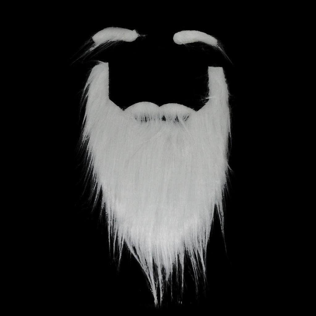 Costume Holiday Santa Accessory White Faux Beard Eyebrows Christmas Party Wear