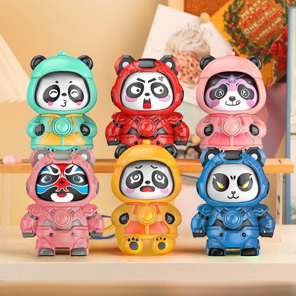 Lovely Panda Face Changing Doll Keychain Charm Fun And Eye Catching Designs Keyrings Accessory For All Ages