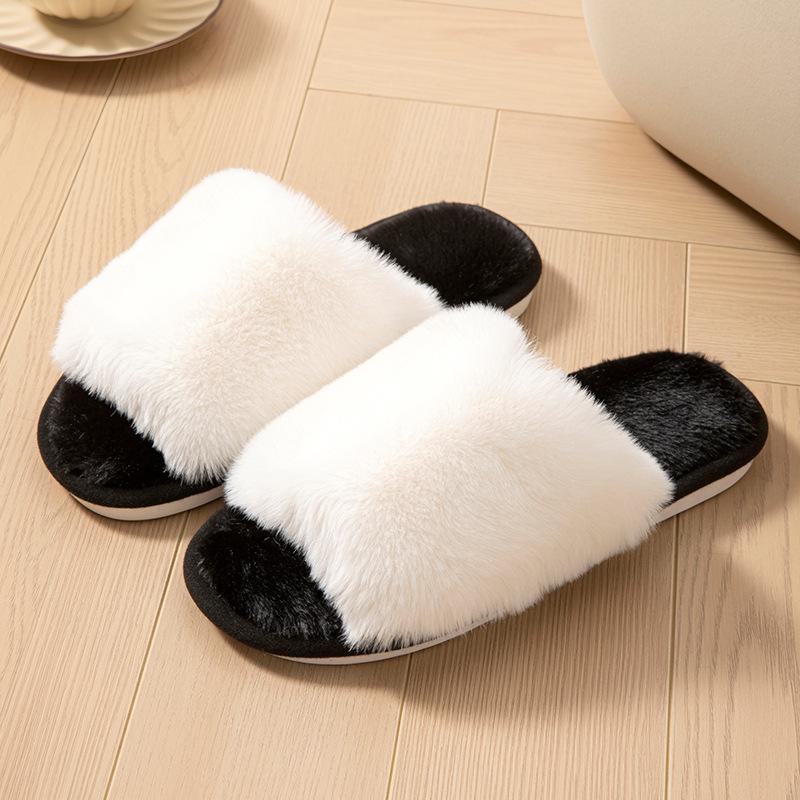 Winter Fashion Indoor Home Comfortable Warm Non-Slip Slippers Women Shoes