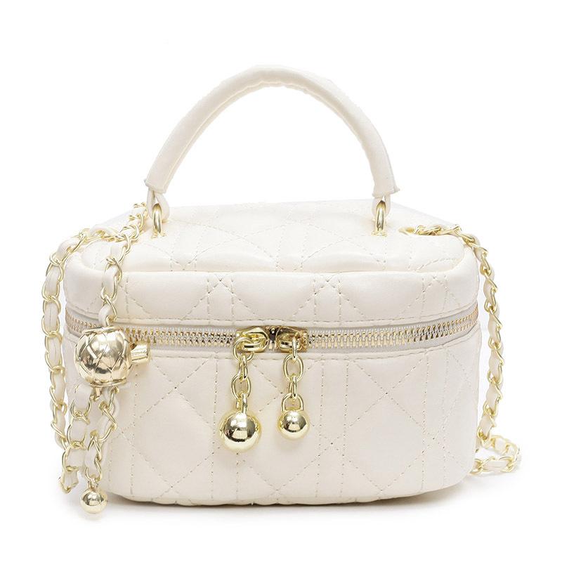New Product Fashionable and Simple Small Fragrant Wind Diamond Box Bag Versatile High-end Temperament Chain Crossbody Women's Bag